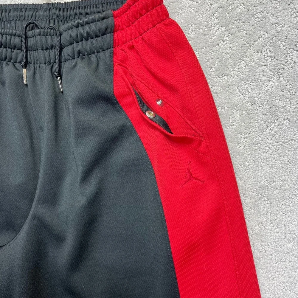 Y2k Jordan Track Pants Mens Large Red Black Jumpman Basketball Jogger Ankle Zip